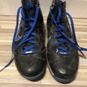 Nike Black Sneakers with Royal Blue Laces